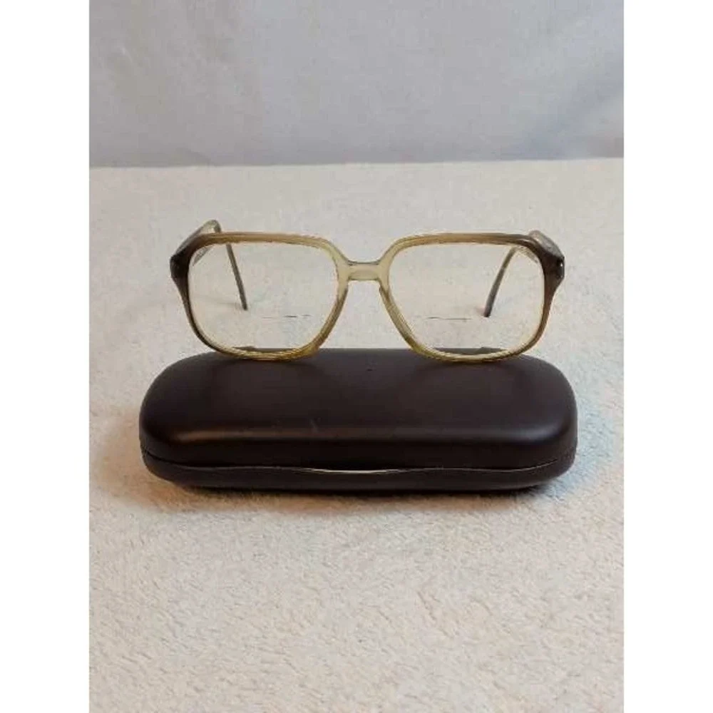 Rodenstock Eyeglasses 5475 Vintage Gold Brown Tortoise Rimless Glasses w Case
